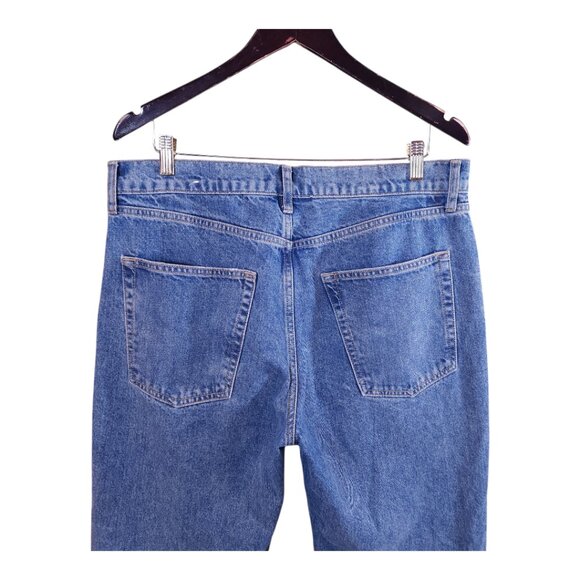 Jen Ceballos x Mango Medium Wash Straight Leg Rigid Denim Jeans Women's EUR 40 - Picture 4 of 5